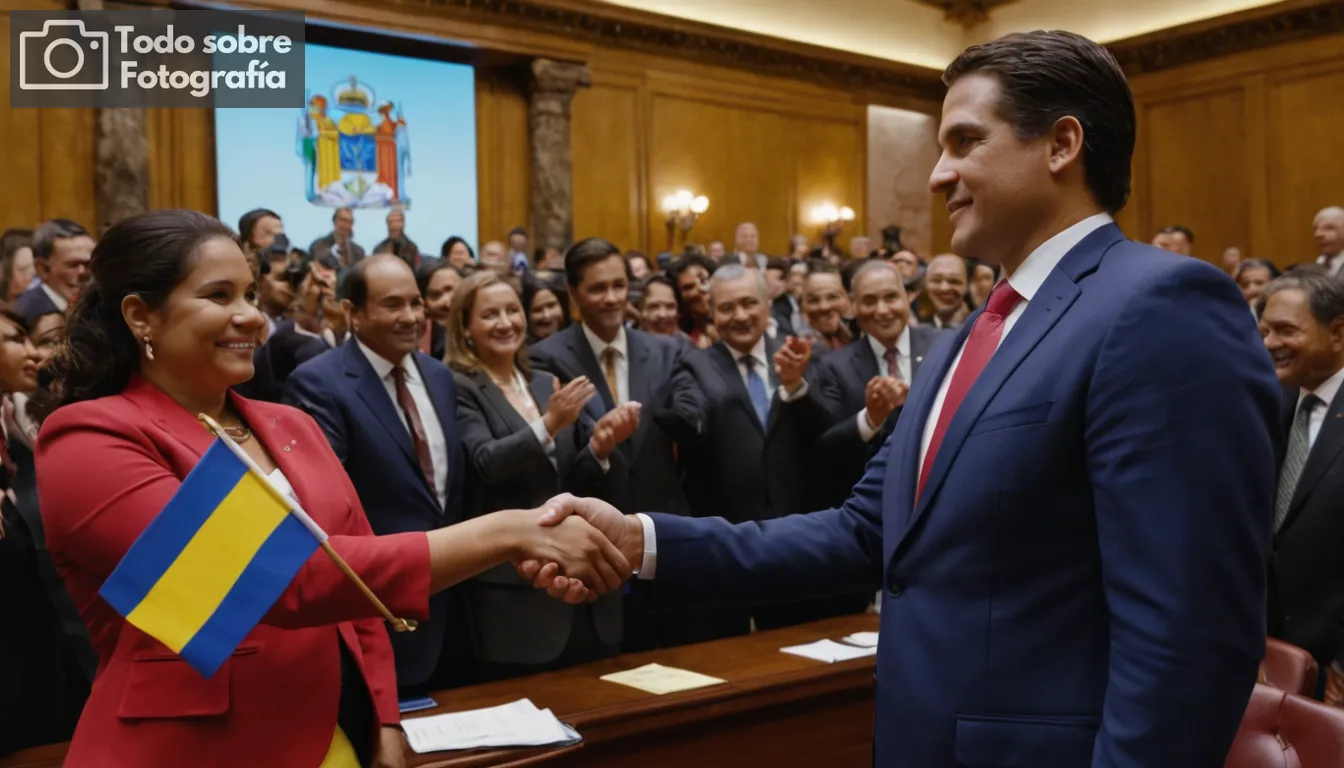 Mujer que sostiene una cámara con soporte trípode, fondo de fotografía, colores vibrantes, imágenes de alta calidad, diversos accesorios fotográficos en primer plano, diversas condiciones de iluminación, paisaje al aire libre, hashtags de redes sociales destacados, diseño elegante de trípodes de cámara, múltiples modelos presentados