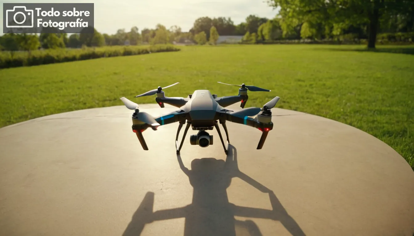 Dron volando en paisaje urbano, diversas opciones de cámara mostradas, varios modelos en stand, etiquetas de precios visibles, fondo de luz solar brillante, hobbyist en panel de control, dragado sobre un parque, disparo de visión de gran angular, perspectiva aérea capturada, múltiples drones para la comparación, diseño elegante y moderno, colores vibrantes, visibilidad clara de las características