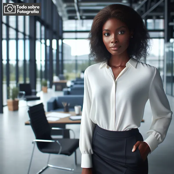 Imagen de una sesión de retrato para fotografía corporativa, mostrando a un profesional con actitud segura y profesionalismo.