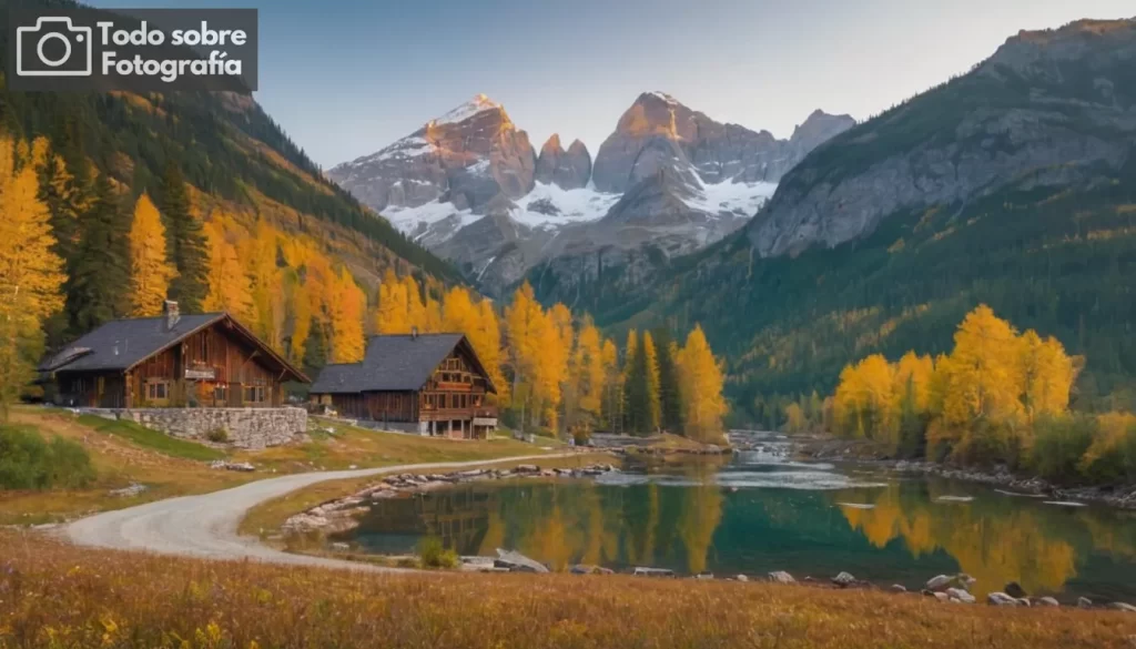 picos de montaña al amanecer